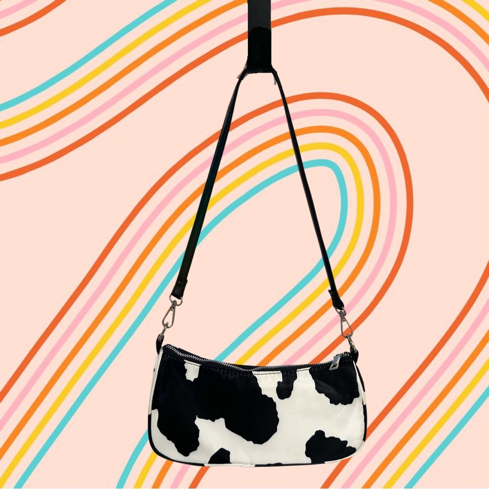 Mini Y2K cow print purse